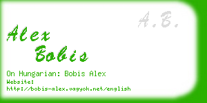 alex bobis business card